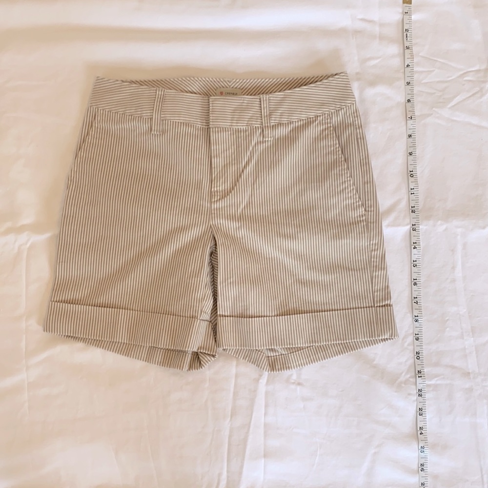 Cremieux cream and beige stripe chinos size 2